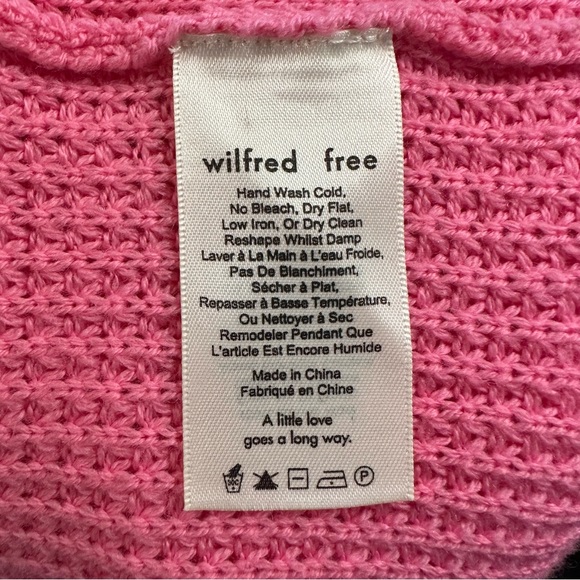 Aritzia Wilfred Free Wolter Sweater Waffle Knit V Neck Merino Wool Size XXS - Picture 5 of 5